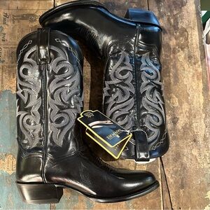 Dan Post Black Leather Western Boots Milwaukee DP2110R